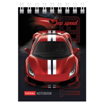 Блокнот 60л А7 75х105мм клетка гребень картон Хатбер АвтоШоу 1/78