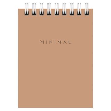 Блокнот 40л А7 75х105мм гребень клетка BRAUBERG Minimal Classic 1/120