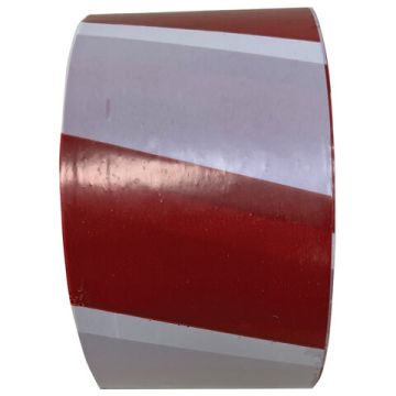 Сигнальная лента бел-красн (75х250) СТАНДАРТ основа полиэтилен 1/20 (Тендер)