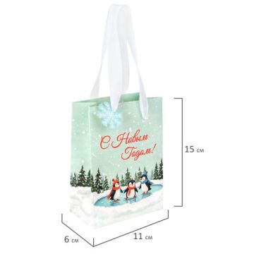 НГ Пакет подарочный бумажный (11х15х6) Simple magic ЗОЛОТАЯ СКАЗКА 1/12/144