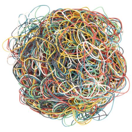 Резинка банк 1000гр 80мм натуральный каучук цветные BRAUBERG 1/20